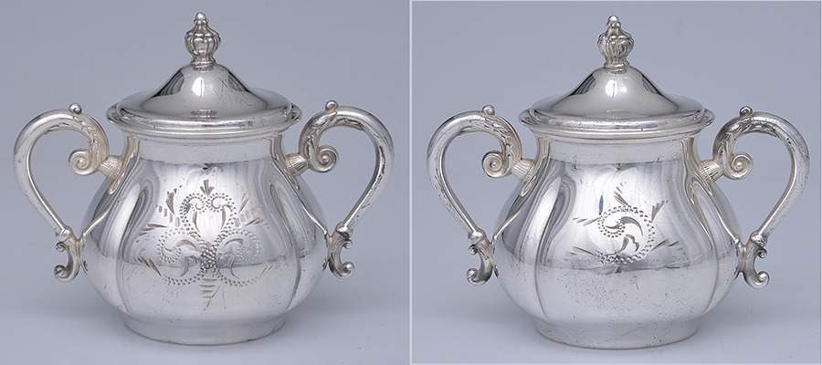 9560 (Silverplate, Hollowware) Sugar Bowl & Lid by Van Bergh-1