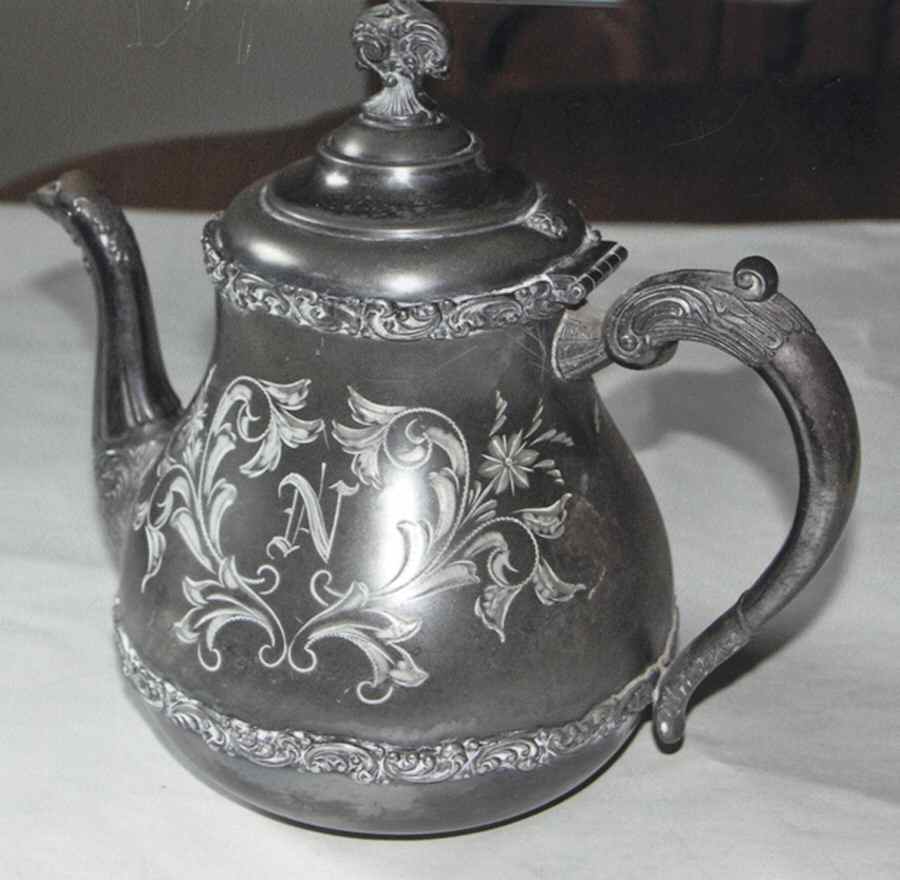 465 (Silverplate, Hollowware) Silverplate Coffee Pot by Van Bergh-1