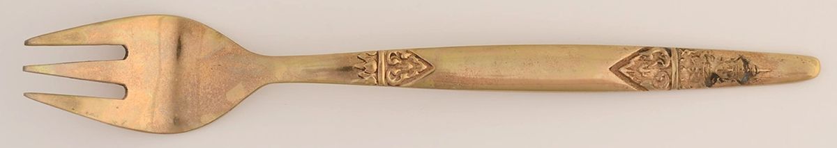 Gold Angel (Bronzeware) Cocktail/Seafood Fork by Vu Bronzeware-1