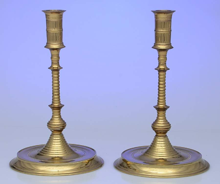 Old Sturbridge Village (Brass) Pair of 9" Candlesticks by Virginia Metalcrafters-1