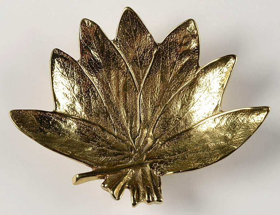 Leaves of the Month (Brass, Hollowware) 5" Leaf Dish by Virginia Metalcrafters-1