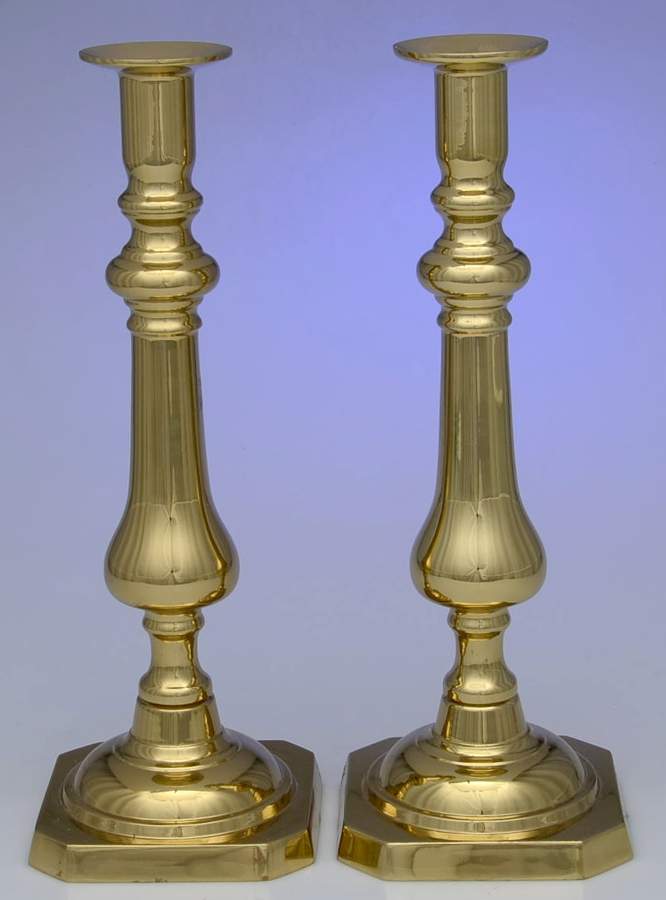 3005 (Brass, Hollowware) Pair of 15" Candlesticks by Virginia Metalcrafters-1