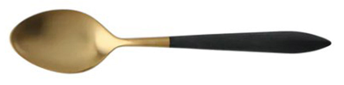 Ares Oro Black (Gold Electroplate) Teaspoon by Vietri-1