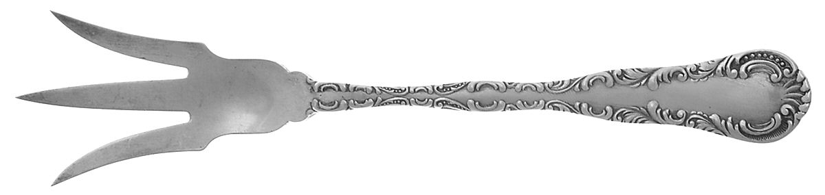 Louis XV (Sterling, 1880) Large Lettuce Serving Fork by Wood & Hughes-1