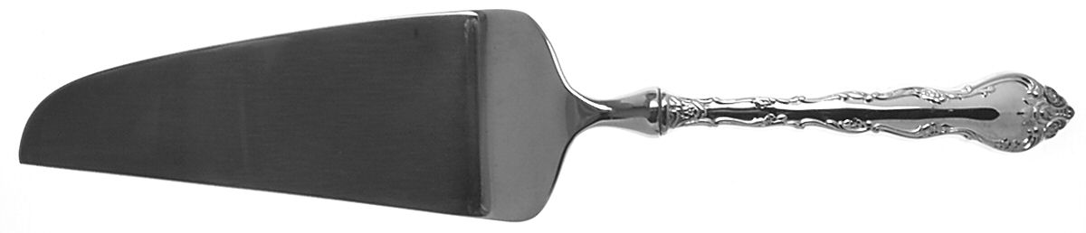 Abbey Rose (Silverplate, 1981) Pie & Cake Server with Stainless Blade by Wallace Silver-1