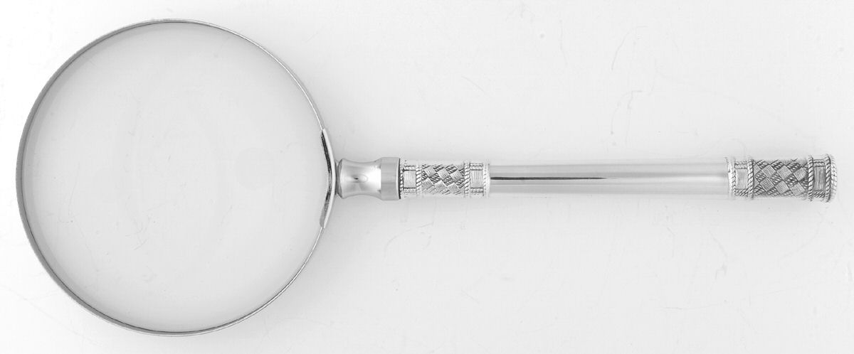 Aegean Weave (Sterling, 1970) Large Magnifying Glass with Sterling Handle by Wallace Silver-1