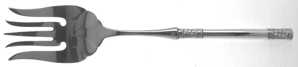 Aegean Weave (Sterling, 1970) Stainless-Tine Utility Serving Fork by Wallace Silver-1