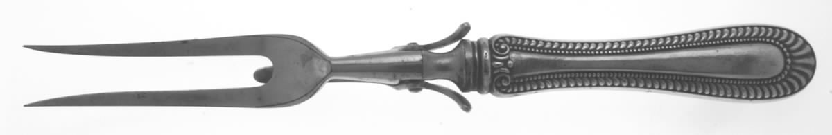 Atalanta (Sterling, 1895) Large Stainless-Prong Roast Carving Fork by Wallace Silver-1
