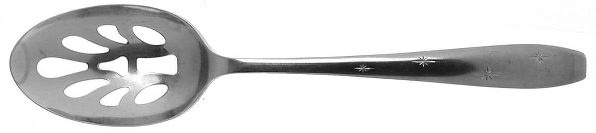 Bright Star (Stainless) Pierced Tablespoon (Serving Spoon) by Wallace Silver-1