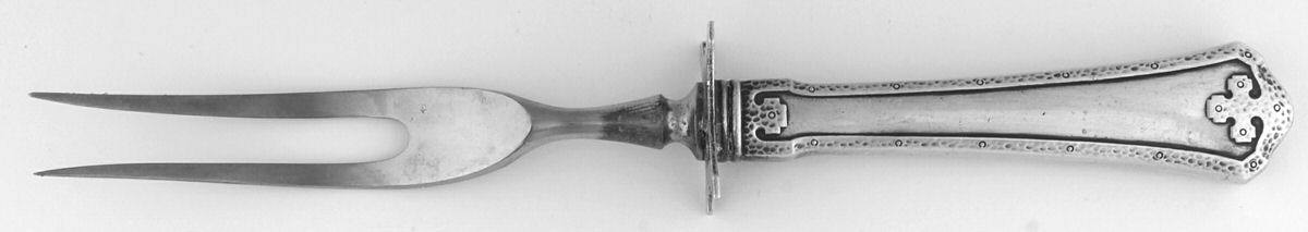 Carmel (Sterling, 1912) Small Carving Fork W/Sterling Guard by Wallace Silver-1