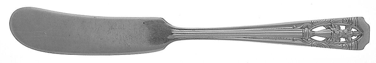 Classic Filigree (Silverplate, 1937) Flat Handle Butter Spreader by Wallace Silver-1