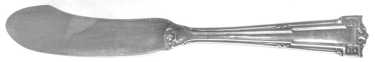 Dauphine (Sterling, 1916) Flat Handle Butter Spreader by Wallace Silver-1