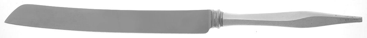 Evening Mist (Sterling, 1963) Wedding Cake Knife with Stainless Blade by Wallace Silver-1