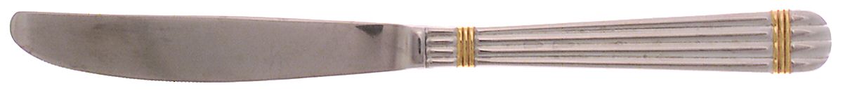Golden Apollo (Stainless, Gold Accent, Rib Front-Bc) Modern Solid Knife by Wallace Silver-1