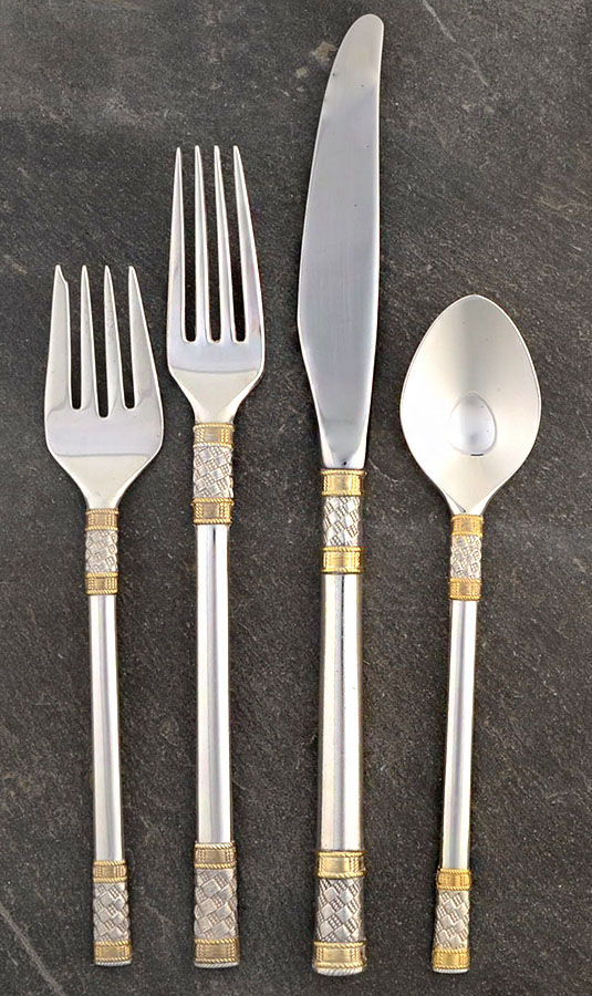 Golden Aegean Weave (Sterling, 1971) 32 Piece Estate Set by Wallace Silver-1