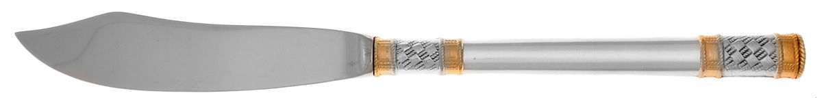 Golden Aegean Weave (Sterling, 1971) Individual Fish Knife with Stainless Blade by Wallace Silver-1