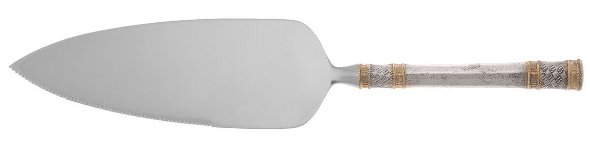 Golden Aegean Weave (Sterling, 1971) Pie Server with Serrated Stainless Blade HC by Wallace Silver-1