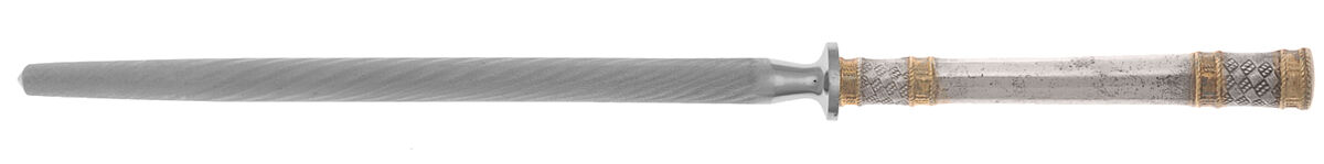 Golden Aegean Weave (Sterling, 1971) Sharpener Knife with Steel Rod HC by Wallace Silver-1