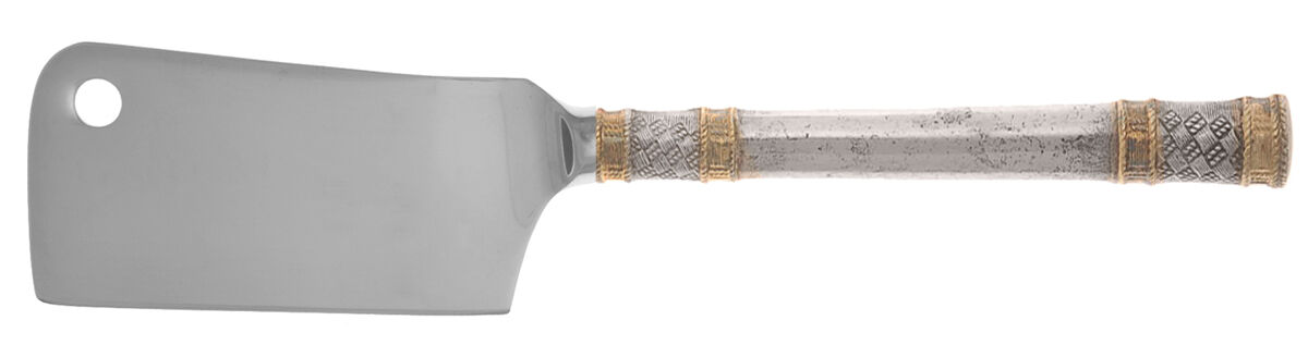 Golden Aegean Weave (Sterling, 1971) Cheese Cleaver with Stainless Blade HC by Wallace Silver-1