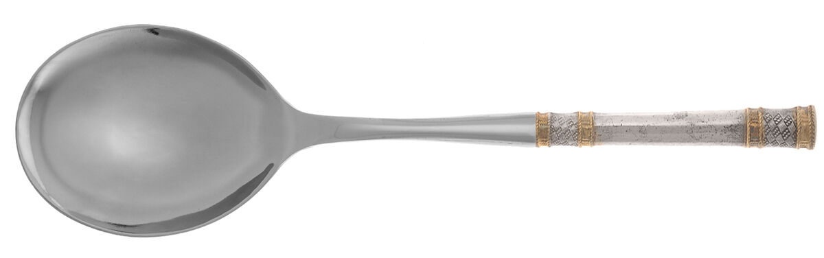 Golden Aegean Weave (Sterling, 1971) Casserole Spoon with Smooth Stainless Bowl HC by Wallace Silver-1