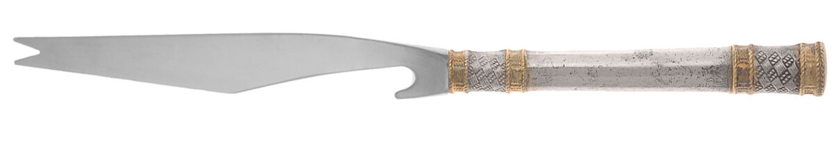 Golden Aegean Weave (Sterling, 1971) Bar Knife Serving with Stainless Blade HC by Wallace Silver-1