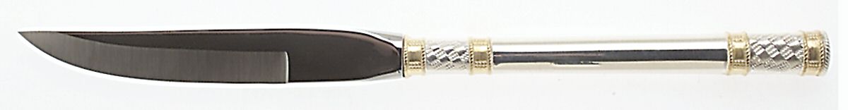 Golden Aegean Weave (Sterling, 1971) Individual Steak Knife w/Bevel Blade by Wallace Silver-1