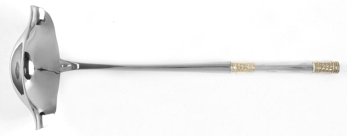 Golden Aegean Weave (Sterling, 1971) Punch Ladle with Stainless Bowl by Wallace Silver-1