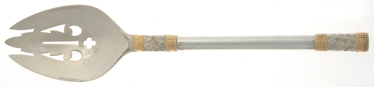 Golden Aegean Weave (Sterling, 1971) Pierced Tablespoon (Serving Spoon) by Wallace Silver-1