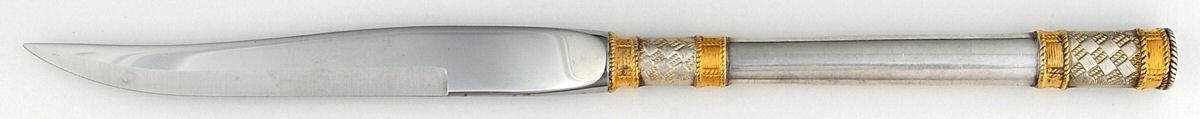 Golden Aegean Weave (Sterling, 1971) Individual Steak Knife w/Bevel Blade by Wallace Silver-1