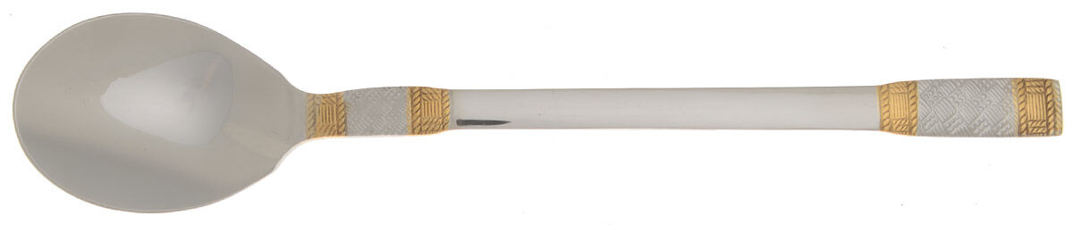 Golden Corsica (Stainless, Gold Accent) Spoon-Spaghetti/Solid-Individual HC by Wallace Silver-1