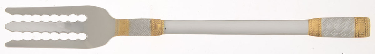 Golden Corsica (Stainless, Gold Accent) Individual Solid Spaghetti Fork Hc by Wallace Silver-1
