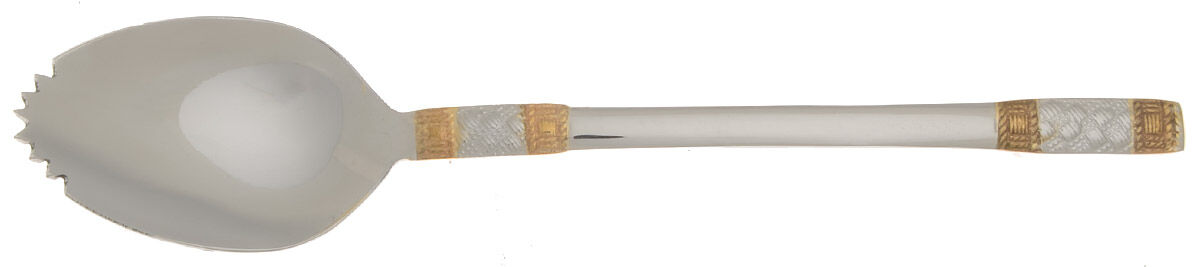 Golden Corsica (Stainless, Gold Accent) Fruit/Orange Spoon Individual, Serrated Bowl HC by Wallace Silver-1