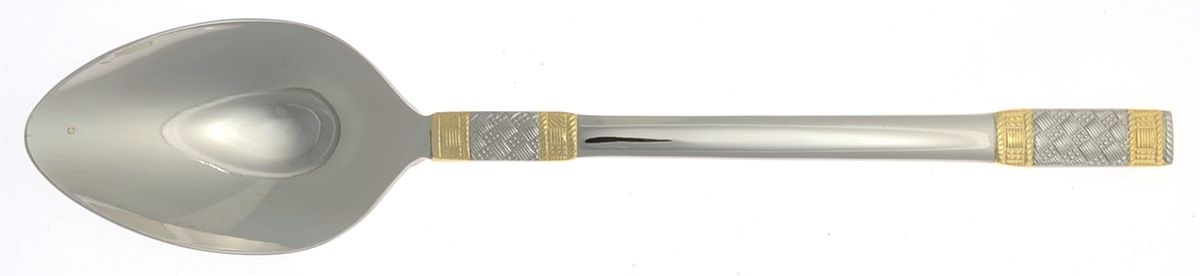 Golden Corsica (Stainless, Gold Accent) Tablespoon (Serving Spoon) by Wallace Silver-1