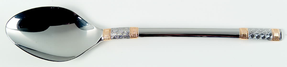 Golden Corsica (Stainless, Gold Accent) Tablespoon (Serving Spoon) by Wallace Silver-1