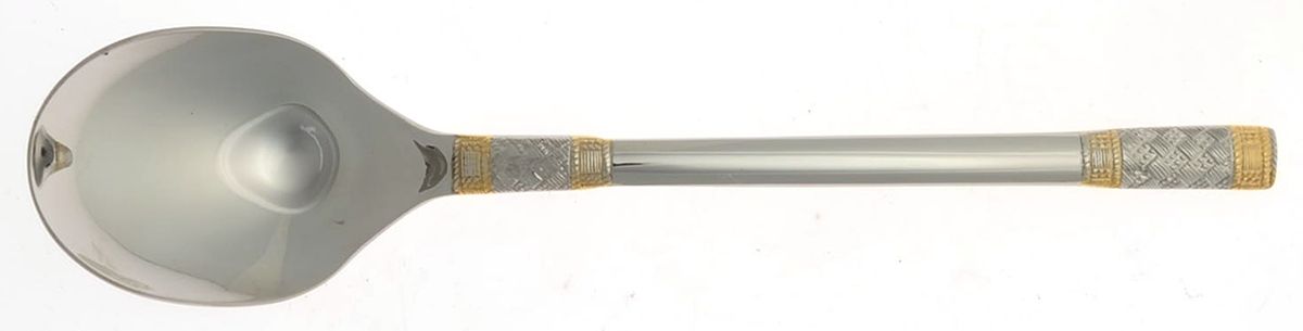 Golden Corsica (Stainless, Gold Accent) Sugar Spoon by Wallace Silver-1
