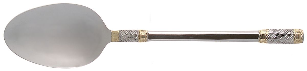 Golden Corsica (Stainless, Gold Accent) Tablespoon (Serving Spoon) by Wallace Silver-1