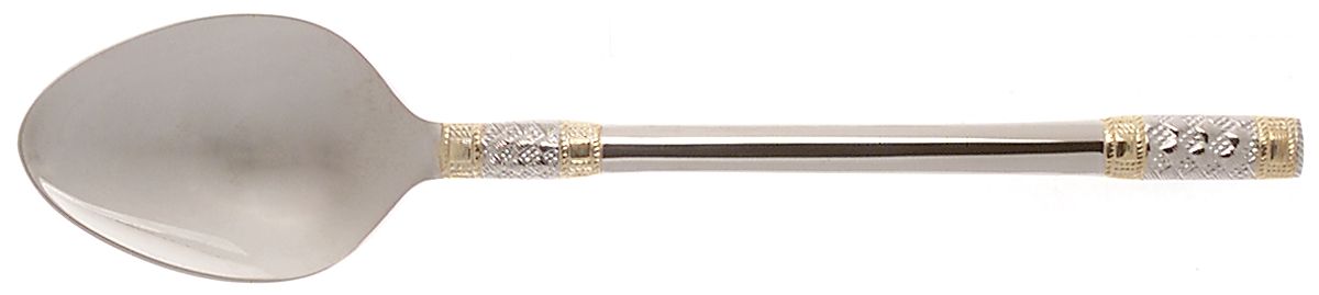 Golden Corsica (Stainless, Gold Accent) Place/Oval Soup Spoon by Wallace Silver-1