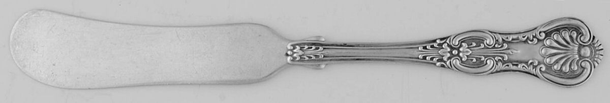 Kings (Sterling, 1903) Flat Handle Butter Spreader by Wallace Silver-1