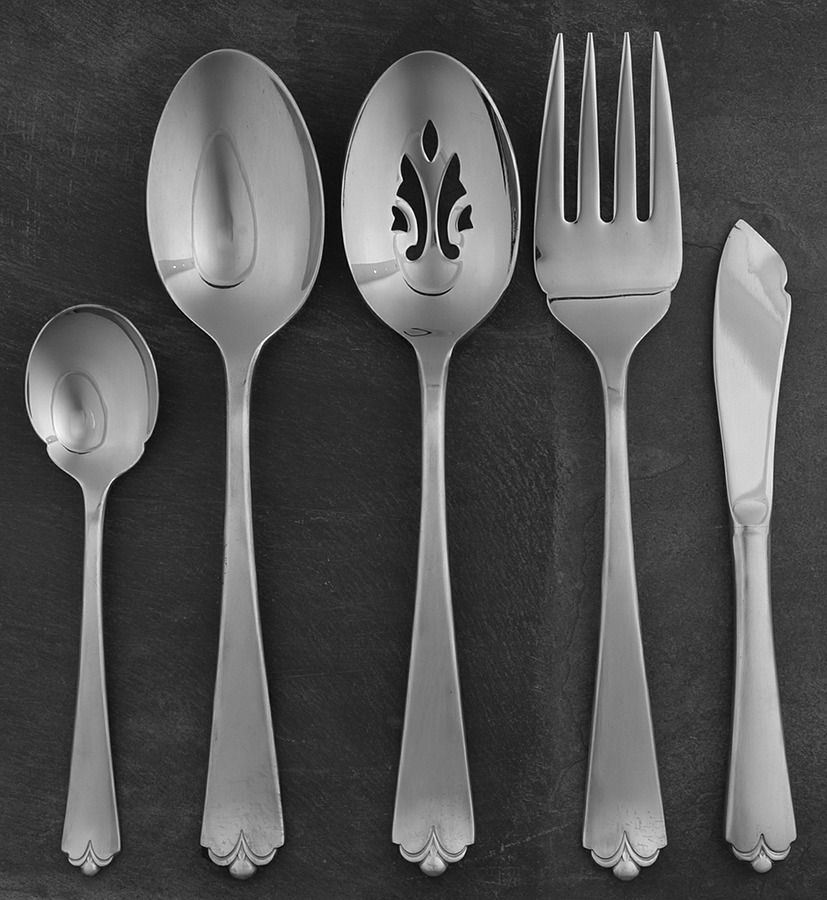 Lotus (Stainless) 5 Piece Hostess Set by Wallace Silver-1