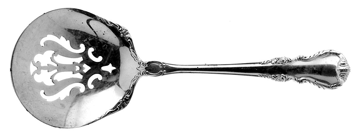 Melanie (Sterling, 1959) Solid Bon Bon Spoon with Pierced Bowl by Wallace Silver-1