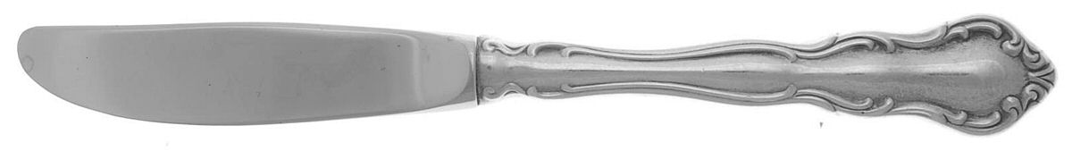 My Love (Sterling, 1958) Modern Hollow Butter Spreader (Stainless) by Wallace Silver-1