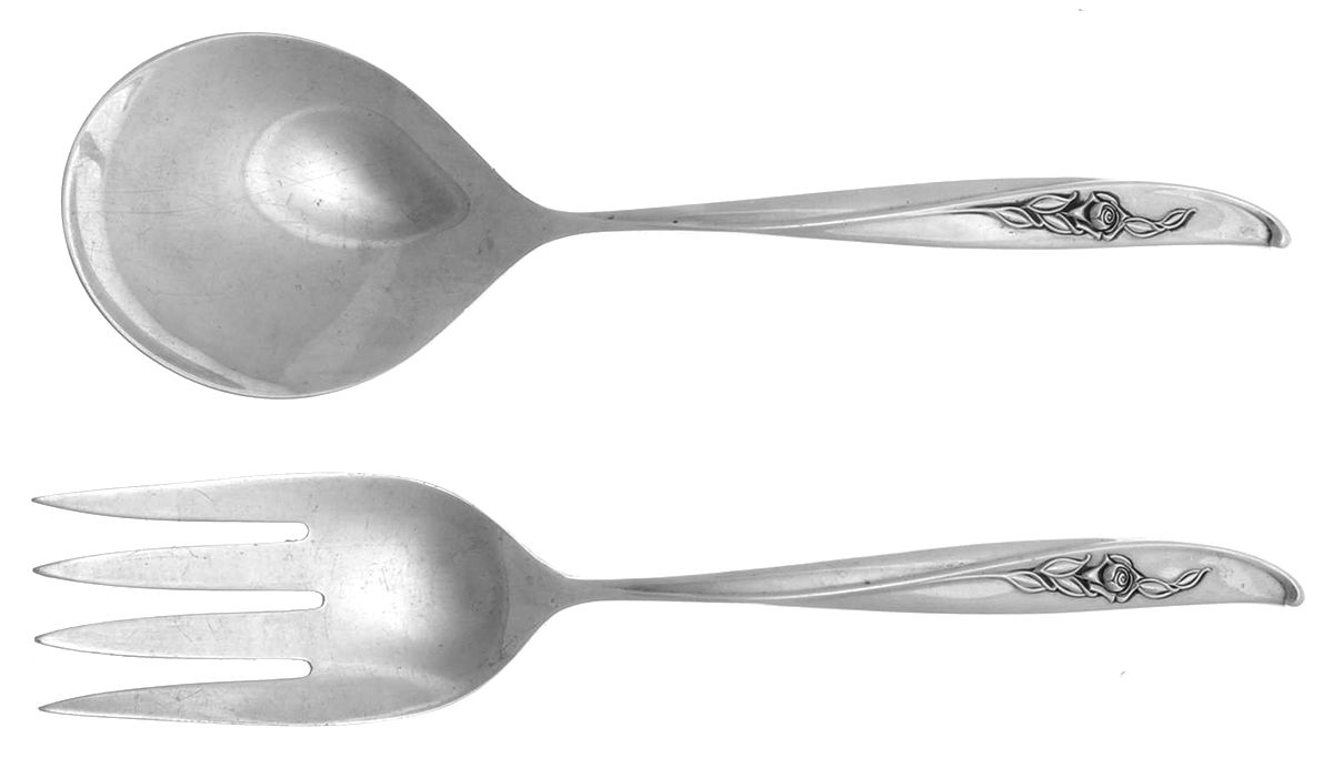 Penrose (Sterling, 1962) (2 Pc) Solid Salad Set by Wallace Silver-1