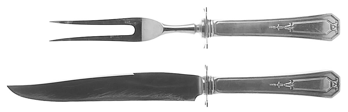 Princess Mary (Sterling, 1922, No Monos) Small Steak 2-Piece Carving Set w/Stainless Blade by Wallace Silver-1