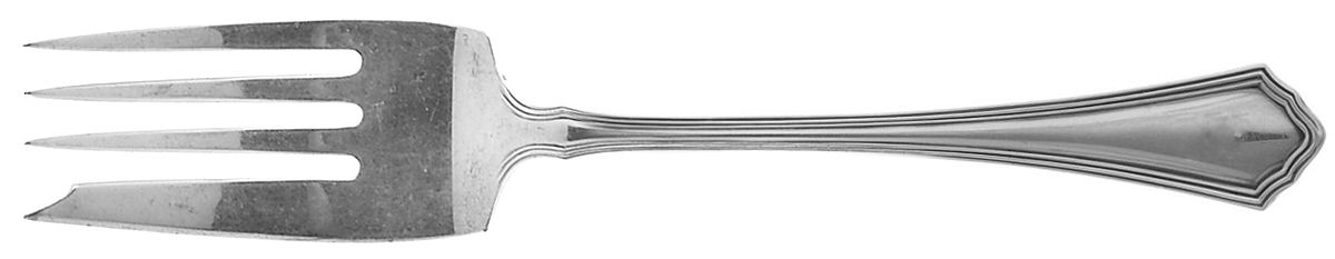 Putnam (Sterling, 1912) Medium Solid Cold Meat Serving Fork by Wallace Silver-1