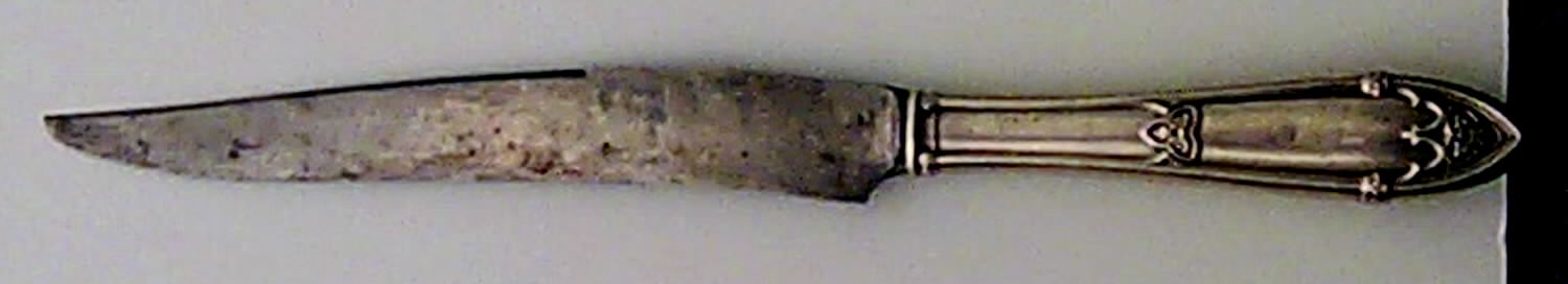 Rheims (Sterling, 1919) Small Steak Carving Knife with Stainless Blade by Wallace Silver-1