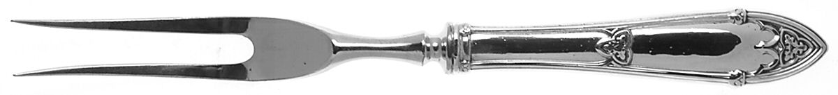 Rheims (Sterling, 1919) Small Steak Carving Fork with Stainless Prongs by Wallace Silver-1