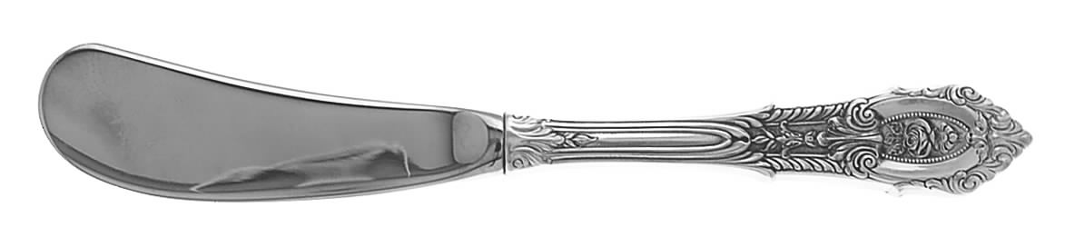 Rose Point (Sterling, 1934, No Monograms) Butter Spreader Hollow Hdl-Paddle/Stainless Blade by Wallace Silver-1