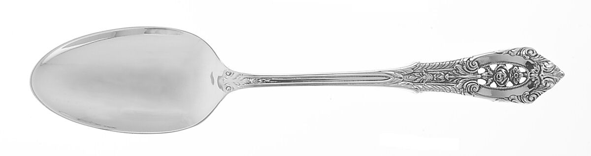 Rose Point (Sterling, 1934, No Monograms) Dessert/Oval Soup Spoon by Wallace Silver-1