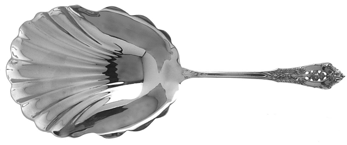 Rose Point (Sterling, 1934, No Monograms) Cracker Spoon by Wallace Silver-1