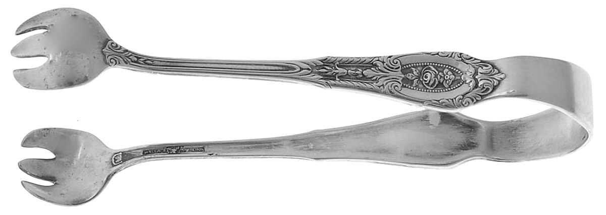 Rose Point (Sterling, 1934, No Monograms) Small Sugar Tongs by Wallace Silver-1